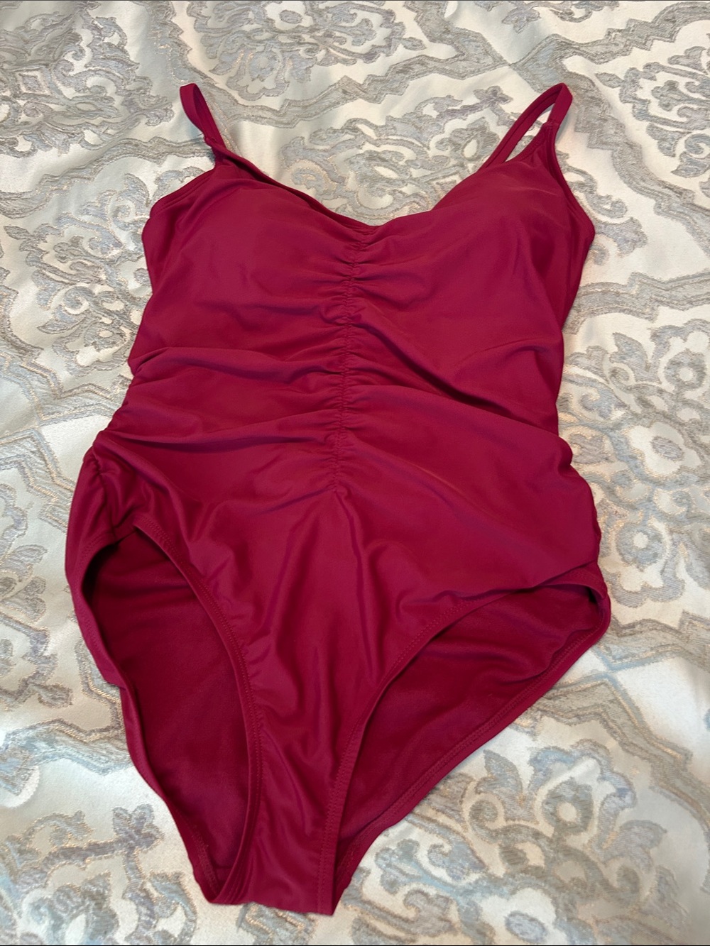Allure Hot Pink Ruched Tank Bodysuit